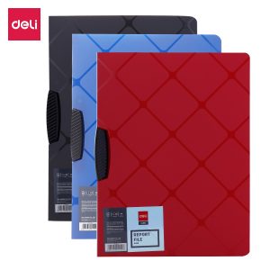 Папка с клипом Deli Cube E5450 A4 полипропилен 0.45мм ассорти