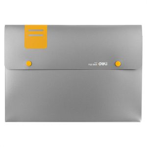 Конверт на кнопке Deli E5576 A4 гориз. расшир. пластик 0.45мм ассорти (упак.:1шт)