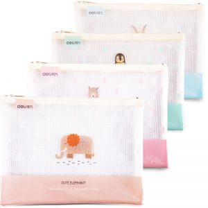 Папка на молнии Deli 5990-02 A4 пластик ассорти