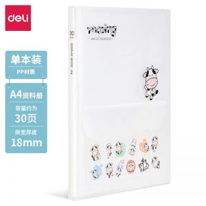 Папка с 30 прозр.вклад. Deli 72515 A4 полипропилен ассорти