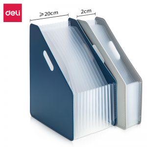Папка-гармошка вертикальная Deli 63952 A4 темно-синий