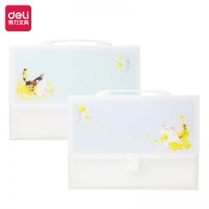 Папка-портфель Deli 72579 13 отдел. A4 полипропилен ассорти