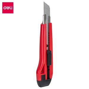 Нож канцелярский Deli E2041 фиксатор усиленный сталь ассорти