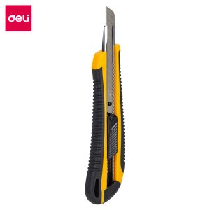 Нож канцелярский Deli E2039 фиксатор сталь ассорти