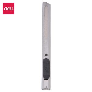 Нож канцелярский Deli E2053 шир.лез.9мм фиксатор сталь ассорти
