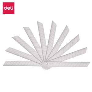 Лезвия для канцелярского ножа Deli E2012 шир.лез.9мм сталь (упак.:10шт) пласт.кор.