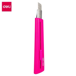 Нож канцелярский Deli E2038 RIO блистер розовый