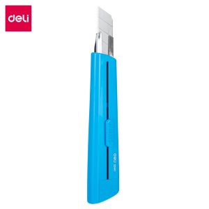 Нож канцелярский Deli E2040 RIO шир.лез.18мм фиксатор сталь блистер синий
