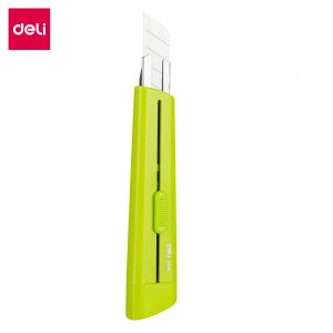 Нож канцелярский Deli E2040 RIO шир.лез.18мм фиксатор сталь блистер зелёный