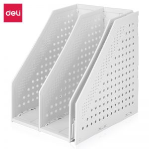 Лоток вертикальный складной Deli 78995 3 отд. 250 ×256 ×243мм серый