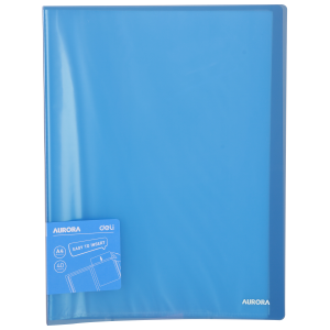 Папка с 40 прозр.вклад. Deli EB02632 AURORA A4 полипропилен 0.75мм синий