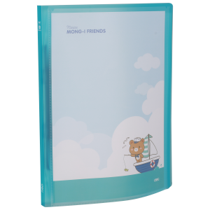 Папка с 10 прозр.вклад. перезаправляемая Deli EB02832 AURORA A4 полипропилен 0.4мм синий