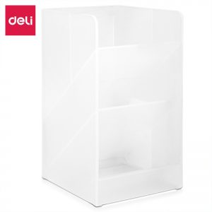 Подставка Deli 8936 для пишущих принадлежностей 91х86х152мм прозрачный пластик