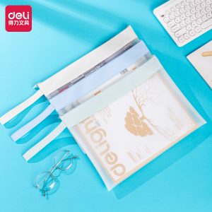 Папка на молнии ZIP Deli 72638 A4 ТПУ ассорти