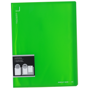 Папка с 20 прозр.вклад. Deli EB02452 AURORA A4 полипропилен 0.75мм зелёный