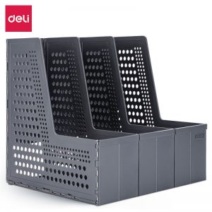 Лоток вертикальный складной Deli 79005Black 3 отд. 250 ×255 ×260мм черный