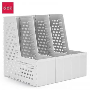 Лоток вертикальный складной Deli 79005Gray 3 отд. 250 ×255 ×260мм серый