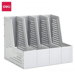 Лоток вертикальный складной Deli 79006Gray 4 отд. 335 ×250 ×260мм серый