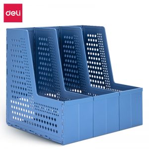 Лоток вертикальный складной Deli 79006Blue 4 отд. 335 ×250 ×260мм синий