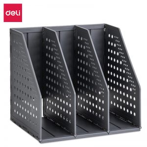 Лоток вертикальный складной Deli 79003Black 3 отд. 200 ×150 ×180мм черный