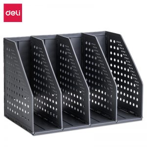 Лоток вертикальный складной Deli 79004Black 4 отд. 270 ×150 ×180мм черный