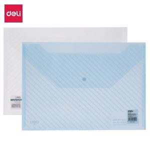 Конверт на кнопке Deli E5501 A4 полипропилен 0.18мм ассорти