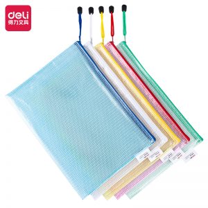 Папка на молнии ZIP Deli 63469 A4 ПВХ 0.23мм ассорти