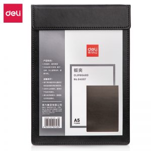 Папка планшет Deli 64507Black A5 магнитная крышка искусственная кожа черный