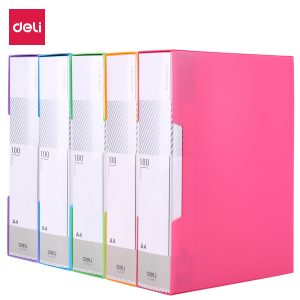 Папка с 100 прозр.вклад. Deli Vivid Extend E5037 A4 полипропилен 1мм