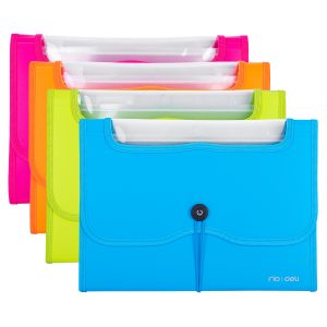 Папка-портфель Deli E38127 A4 полипропилен 0.75мм 7 отдел. ассорти