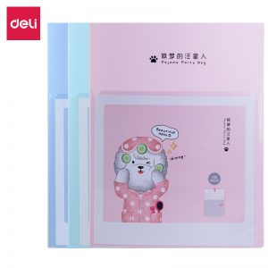 Папка с 30 прозр.вклад. Deli 72552 A4 полипропилен ассорти