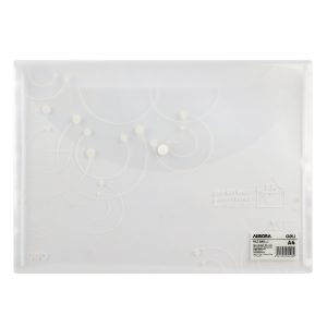 Конверт на кнопке Deli E5502 A4 полипропилен 0.18мм ассорти