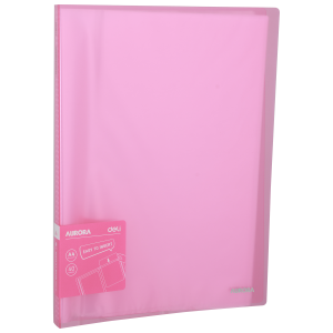 Папка с 40 прозр.вклад. Deli EB02642 AURORA A4 полипропилен 0.75мм красный