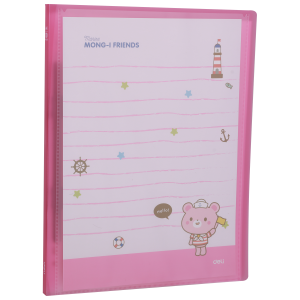 Папка с 10 прозр.вклад. перезаправляемая Deli EB02842 AURORA A4 полипропилен 0.4мм красный