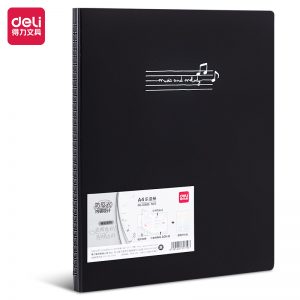 Папка с 30 прозр.вклад. для нот Deli 72585 A4 полипропилен ассорти