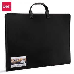 Папка для художников Deli 72705 черная 4К 590х460х35мм полипропилен