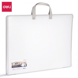 Папка для художников Deli 72705 белая 4К 590х460х35мм полипропилен