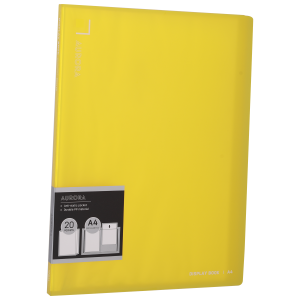Папка с 20 прозр.вклад. Deli EB02462 AURORA A4 полипропилен 0.75мм жёлтый