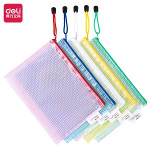 Папка на молнии ZIP Deli 63470 A5 ПВХ 0.23мм ассорти