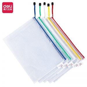 Папка на молнии ZIP Deli 63479 A4 ПВХ ассорти