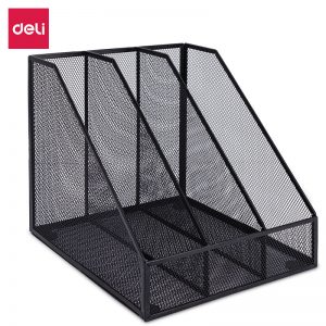 Лоток вертикальный Deli 78985 235x258x255мм черный 3 отделения