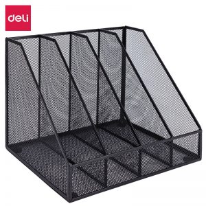 Лоток вертикальный Deli 78986 310x258x255 мм черный 4 отделения