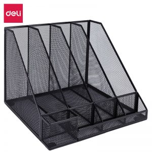 Лоток вертикальный Deli 78988 310x303x255мм черный 4 отделения