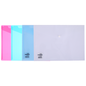 Конверт на кнопке Deli E5505 A4 гориз. расшир. полипропилен 0.16мм ассорти