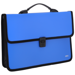 Папка-портфель Deli EB50332 2 отдел. A4 полипропилен 0.6мм синий