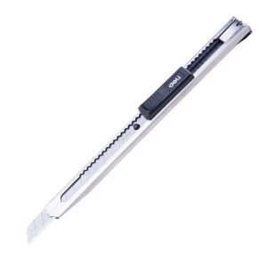 Нож канцелярский Deli E2058T шир.лез.9мм фиксатор сталь туба пласт.