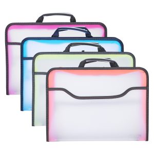 Папка-портфель Deli E38129 1 отдел. A4 полипропилен 0.65мм ассорти