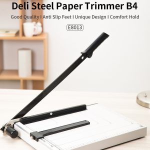 Резак гильотинный Deli E8013 B4/12лист./380мм/ручн.прижим/защитный экран